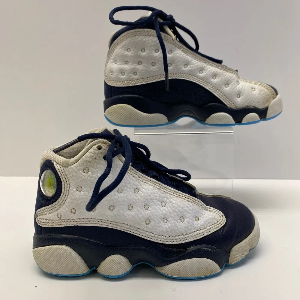 Nike Air Jordan 13 XIII‎ TD Retro Toddler Shoes 11C DJ3005 144 White Navy Blue